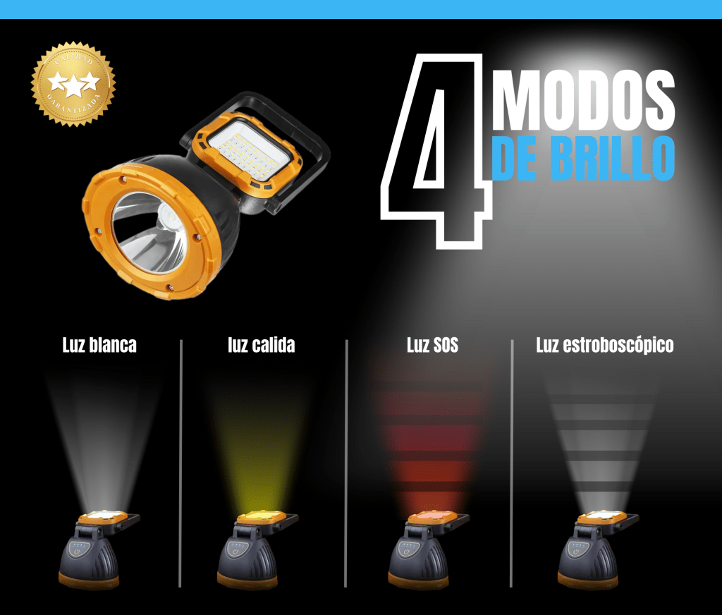 Linterna Para Camping Carga Solar Y Usb - Tienda Kalvo - Envío Gratis Colombia